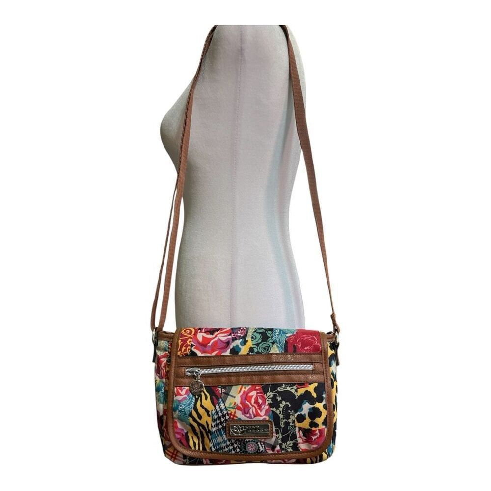 Lily Bloom Julia Floral Patchwork Crossbody Purse Bag
